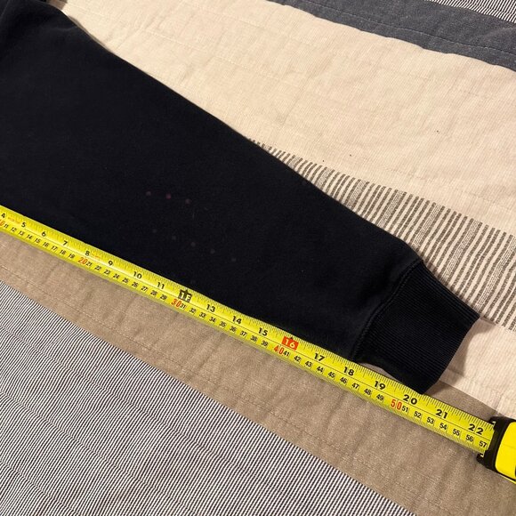 Nike Crewneck Sweater Mens L Navy Blue Long Sleeve Distressed Cotton Sweatshirt - Picture 6 of 7